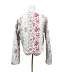 Lynette Patchwork Stripe Cropped Quilted Jacket