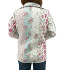 Lynette Patchwork Stripe Quilted Snap Jacket