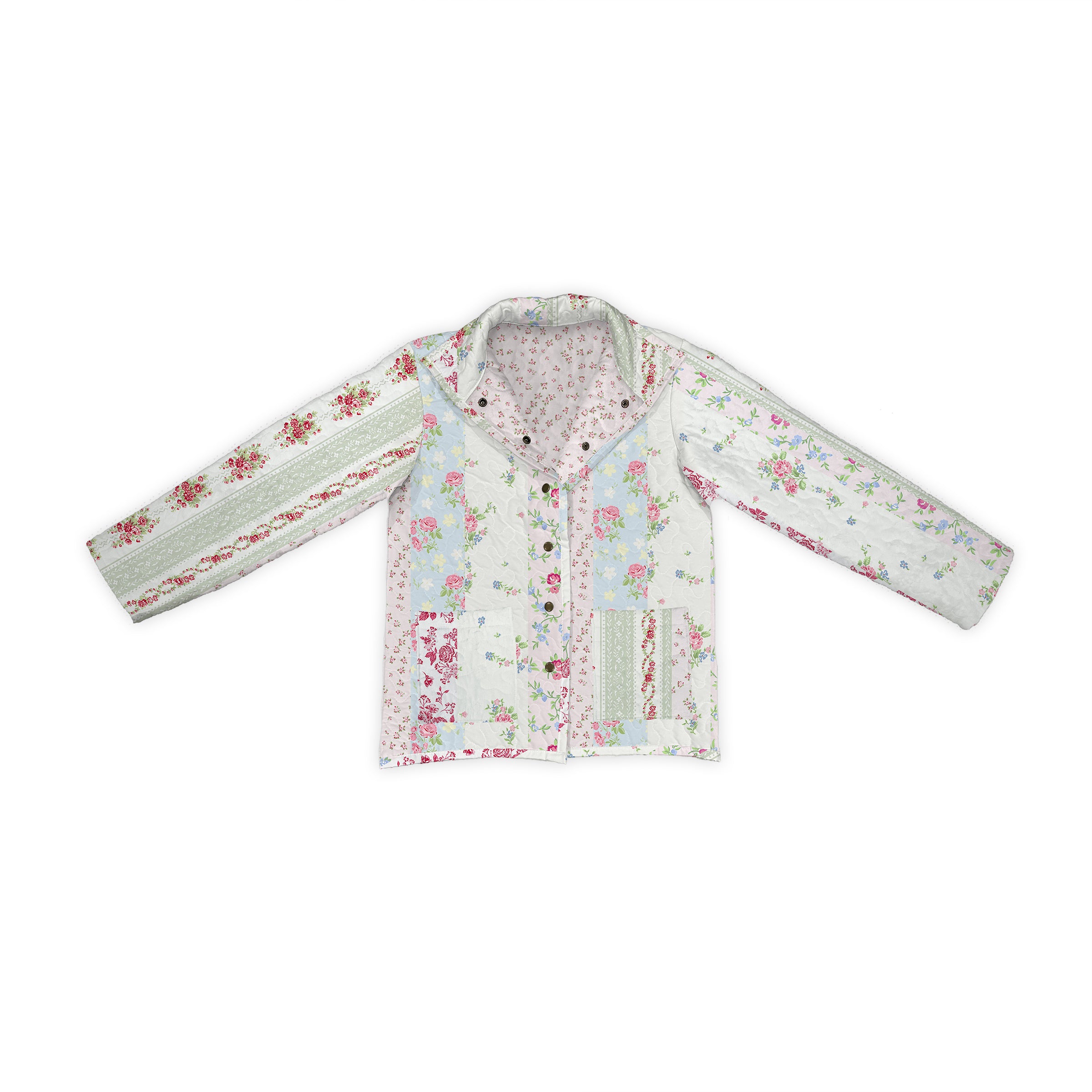 Lynette Patchwork Stripe Quilted Snap Jacket – Ida Mae Home