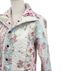 Lynette Patchwork Stripe Quilted Snap Jacket