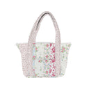 Lynette Patchwork Stripe Zipper Tote Bag