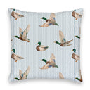 Mallory Ducks Blue Quilted 20" Pillow