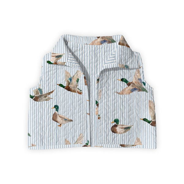 Mallory Ducks Blue Quilted Cate Vest