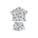 Mallory Ducks Blue Shorty Pajama Set