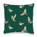 Mallory Ducks Green Quilted 20" Pillow