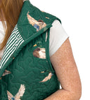 Mallory Ducks Green Quilted Cate Vest