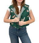 Mallory Ducks Green Quilted Cate Vest