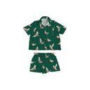 Mallory Ducks Green Shorty Pajama Set