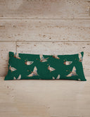 Mallory Ducks Green Quilted Oblong 14" x33" Pillow