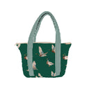 Mallory Ducks Green Zipper Tote Bag