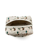 Mallory Ducks Icon Linen Quilted Makeup Bag