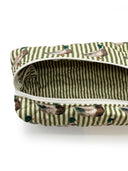 Mallory Ducks Icon Olive Linen Quilted Hot Tools Bag
