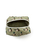 Mallory Ducks Icon Olive Linen Quilted Makeup Bag