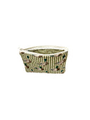 Mallory Ducks Icon Olive Linen Quilted Makeup Bag
