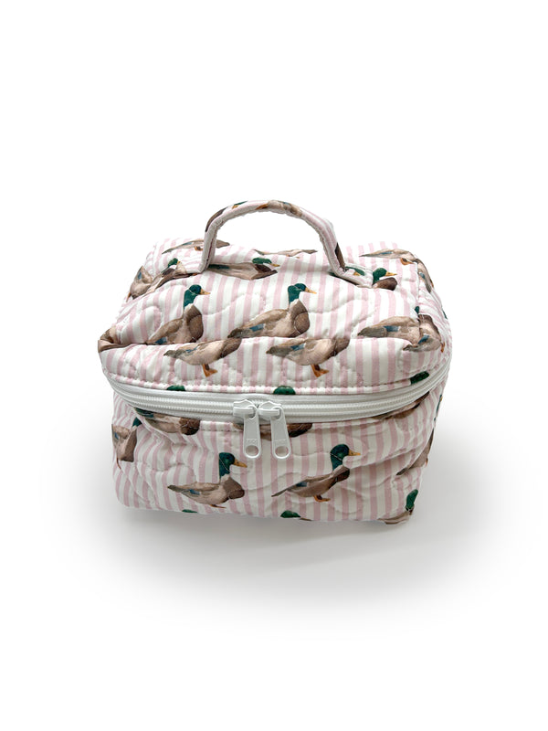 Mallory Ducks Icon Pink Quilted Travel Case