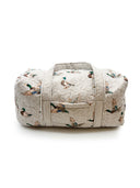 Mallory Ducks Linen Quilted Weekender Duffle Bag