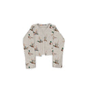 Mallory Ducks Linen Cropped Quilted Jacket