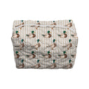 Mallory Ducks Icon Linen Quilted Makeup Bag