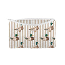 Mallory Ducks Icon Linen Quilted Makeup Bag