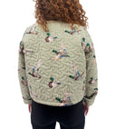 Mallory Ducks Olive/Linen Cropped Quilted Jacket