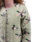 Mallory Ducks Olive/Linen Cropped Quilted Jacket