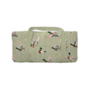 Mallory Ducks Olive Linen Quilted Weekender Duffle Bag
