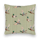 Mallory Ducks Olive Linen Quilt