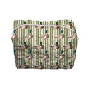 Mallory Ducks Icon Olive Linen Quilted Makeup Bag