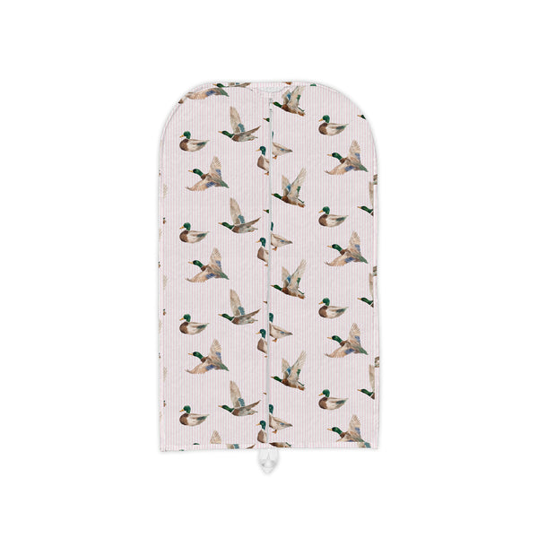 Mallory Ducks Pink Quilted Garment Bag