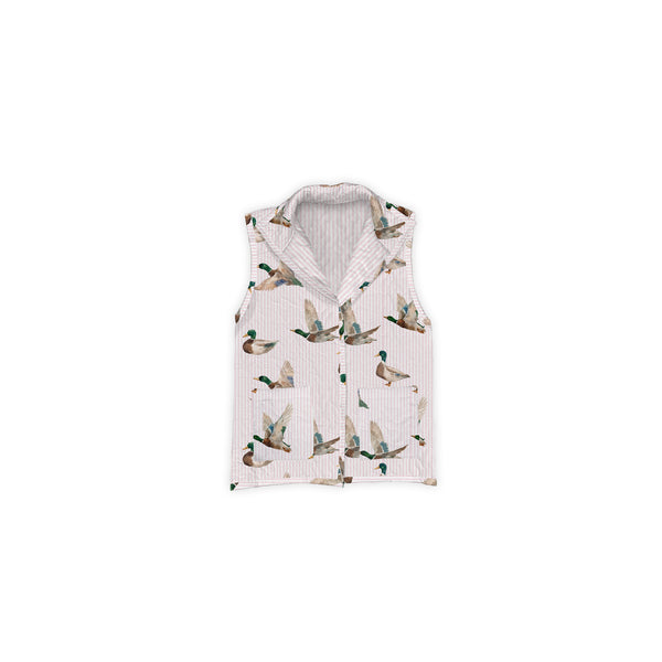 Mallory Ducks Pink Quilted Ruby Vest