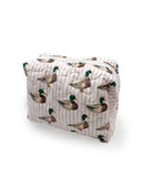 Mallory Ducks Icon Pink Quilted Makeup Bag
