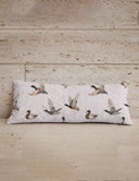 Mallory Ducks Pink Quilted Oblong 14" x33" Pillow