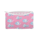 Marlin Fish Icon Fuchsia Quilted Makeup Bag