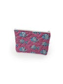 Marlin Fish Icon Fuchsia Quilted Makeup Bag