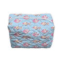 Marlin Fish Icon Maya Blue Quilted Makeup Bag