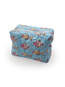 Marlin Fish Icon Maya Blue Quilted Makeup Bag
