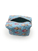 Marlin Fish Icon Maya Blue Quilted Makeup Bag