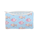 Marlin Fish Icon Maya Blue Quilted Makeup Bag