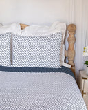 Martha Ditsy Floral Navy Quilt