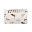 Meadow Herd Icon Linen Quilted Makeup Bag