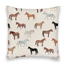 Meadow Herd Linen Quilted 20" Pillow