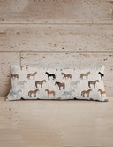 Meadow Herd Linen Quilted Oblong 14" x33" Pillow