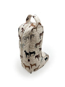 Meadow Herd Linen Quilted Boot Bag