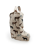 Meadow Herd Linen Quilted Boot Bag