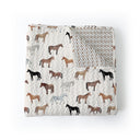 Meadow Herd Linen Baby Blanket