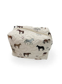 Meadow Herd Icon Linen Quilted Makeup Bag