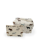 Meadow Herd Icon Linen Quilted Makeup Bag