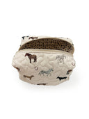 Meadow Herd Icon Linen Quilted Makeup Bag