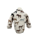 Meadow Herd Linen Youth Quilted Snap Jacket
