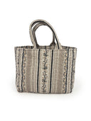 Milkglass Ribbon Linen Handbag